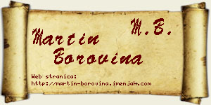 Martin Borovina vizit kartica